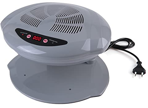 ZLXHDL Nageltrockner, LED-Nagellampe, Intelligente Erkennung, Heißer Und Kalter Nagellack-Trocknungsventilator, Schnell Trocknend, Nagellack-Trockner Für Salon Und Zuhause(Silbrig-EU)