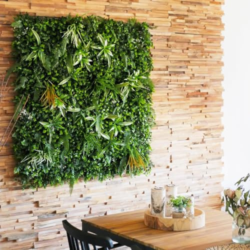 SYNTHAIETIK Lot de 5 Murs Végétaux Artificiels Savane pour Donner Un Nouvel Aspect Un Peu Plus Naturel à Votre intérieur ou à Votre extérieur avec Un Touche d’originalité