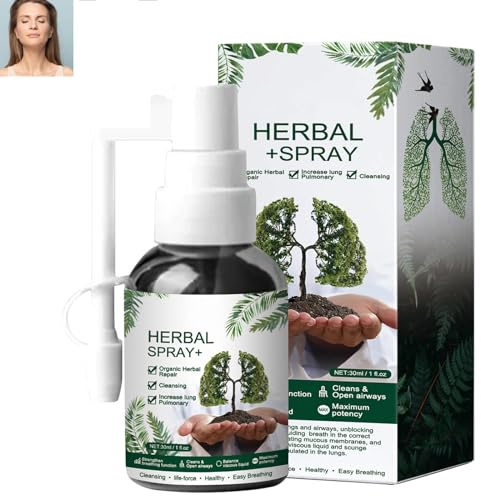 Puissant Soutien Pulmonaire,Spray Respiratoire Naturel pour Purifier et Respirer,Essence Pulmonaire Naturelle à Base de Plantes,Spray Nettoyant pour les Poumons,Brume de Nettoyage des Poumons à Base