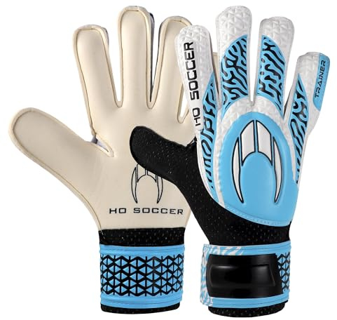 HO Soccer Trainer Arena Blue målvaktshandskar, unisex barn, blå/svart, 3,5