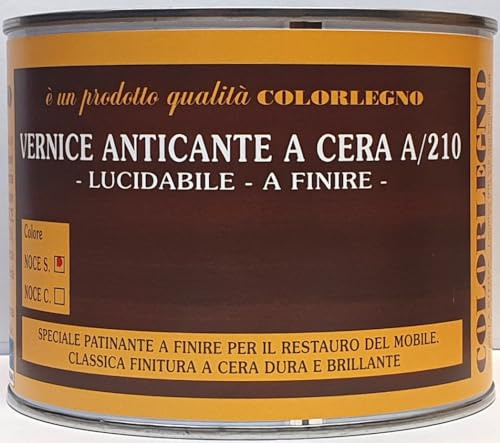 VERNICE A CERA ANTICANTE RESTAURO MOBILI NOCE SCURO A/210 ml 500