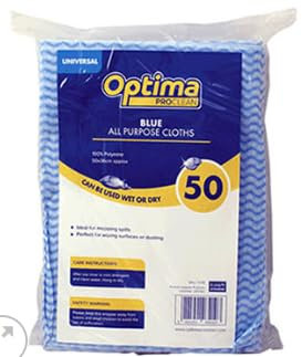 CD-50-Pack J Cloths Style Disposable Cleaning Cloths | Soft Blue Cloths for Kitchen, Bathroom, and More | Convenient and Hygienic Cleaning Solution