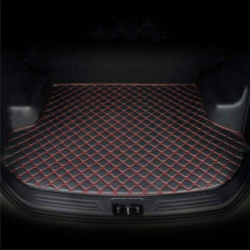 JUNJIKAIDAN Auto Leder Kofferraummatten für Acura TL 2006-2012, Wasserdicht Kofferraum Cargo Schutzmatten Auto ZubehöR,B/Black~Red