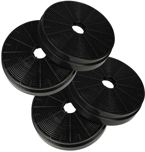 vhbw 4x Filtres à charbon actif compatible avec Klarstein Alina, Alina 90, 10034301, 10034849, 10035466, Aurica, 10035467 hotte aspirante - 17,5 cm