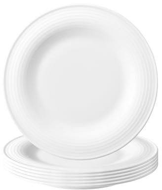 Seltmann Weiden Beat Brotteller 6er Set, ø 17 cm, Kleiner Beilagenteller mit Rillenrelief, Porzellan, Weiß