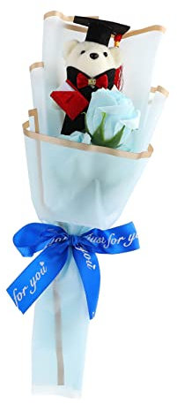 Gatuida Flores De Jabón para Graduación Elegante Obsequio Graduación Decoración De Banquete De Muñeco De Oso Rosas De Jabón para Compañeros De Clase