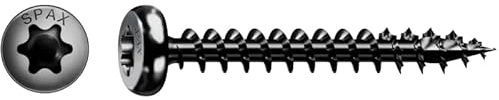 SPAX Universalschraube, Halbrundkopf, Vollgewinde, 4CUT, BLAX, T-STAR plus (1, 4,0 x 20 mm 200 Stück)