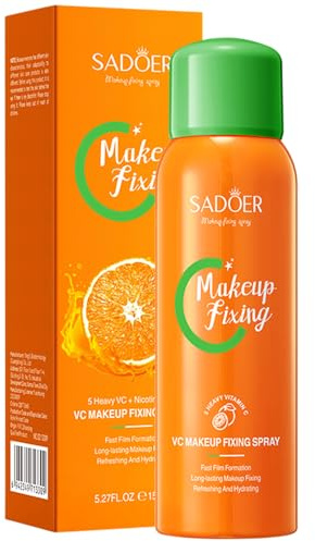 SADOER, 5x VC, Setting Spray, Fast Film Formation Long Lasting Makeup Lock, Clear, 150ml