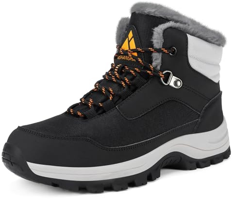 Mishansha Bottes de Randonnée Femme Hiver Fourrées 36-42 EU | Chaussures, Chaudes, Antidérapante, Trekking, Outdoor, Promener son Chien