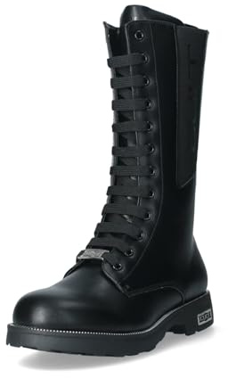 Cult Young Stivale Donna, Sintetico, Altezza Gambale 25.5 cm, Tacco 3 cm, Plateau 2 cm, Nero (nero, regular, Sistema Taglie Calzature EU, Adulto, Numero, Media, 37)