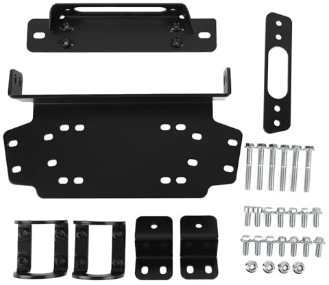 UTV Winch Mount Plate Bracket Kit, Heavy Duty Steel Winch Mounting Plate, Fit for 1000R 1000 X 1000X 4 2019 to 2021, Multi Functional Mount Kit with