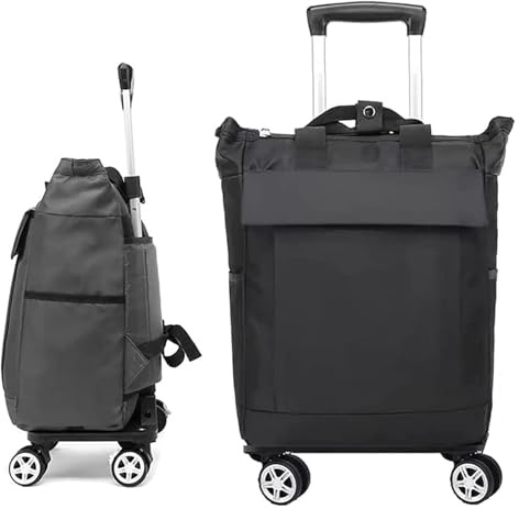 Tragbarer faltbarer Einkaufswagen-Trolley, leicht, abnehmbare Aluminium-Handkarre für Reisen und Picknick, vielseitiges Rucksack-Design für einfachen Transport