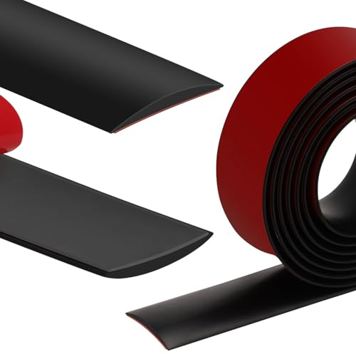 ÜbergangsleisteBoden Übergangsprofil Selbstklebend(Schwarz, 100cm*4cm) | Übergangsschiene Selbstklebend zum Verbinden von Bodenlücken für Fliesen Laminat Boden Teppich