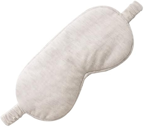 Maschere per gli occhi per dormire, Maschera per dormire in cotone organico beige Maschera per occhi elastica leggera e confortevole per notturno, Viaggiare Adatta per uomo Donna Cotone