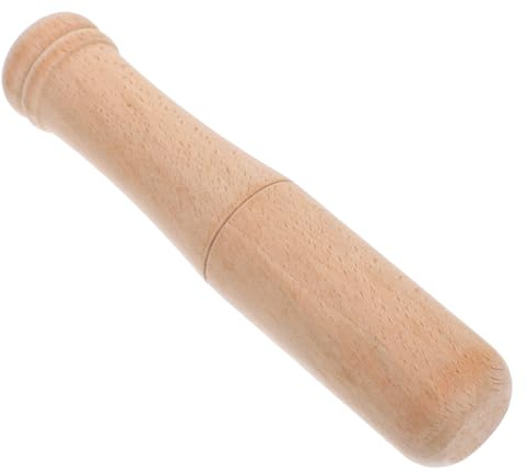 FRCOLOR Wooden Pestle Garlic Pounder Tool Grinding Stick Tool for Crushing Garlic Nuts and Spices Kitchen Crusher for Food Muddling Compact Wood Cooking Utensil for Home Use