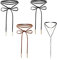 JewelryWe Schmuck 4 Stück Frauen Lange braun Schwarze Leder-gotische Seil Goldrohr Falsch Chokerhalsketten Collier, Quaste Halskette Länge einstellbare Halsband für Damen