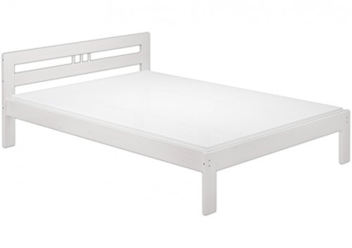 Erst-Holz®Massivholzbett weiß Kiefer Bettrahmen Einzelbett 120x200 Futonbett Matratze Rollrost 60.64-12 W M