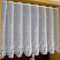 Yujiao Mao 1er Pack Halbtransparent Besticke Weiß Blumen Scheibengardine Küchen Vorhang Tür Gardine J13 HxB 75cmx150cm