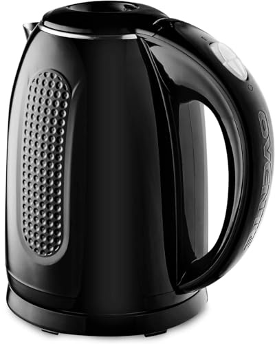 OVENTE 1.7L Double-Wall Electric Tea Kettle Water Boiler, Black KD64B