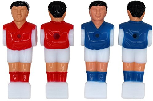 4 Stücke Tischfußball Figuren Kickerfiguren für 1,4 Tischfußball (2 stücke Rot und 2 stücke Blau)