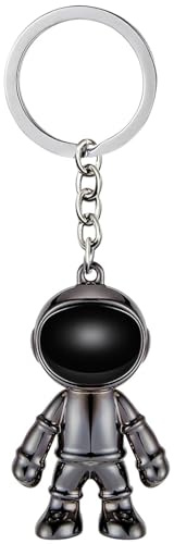 MUAMAX Black Spacemen Keychains for Men Creative Astronaut Car Key Chain Pendant Backpack Purse Charm Lucky Astronaut Keyrings