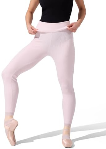 Capezio Legging en Tricot côtelé pour Femme XL Rose