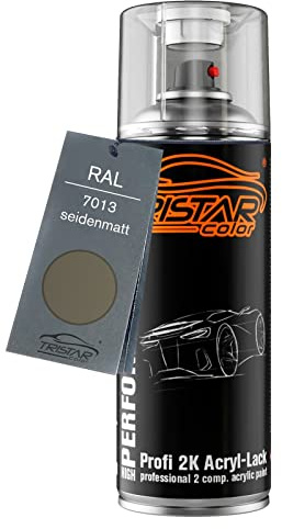 TRISTARcolor RAL 7013 Braungrau seidenmatt 2K-Acryl-Lack Spraydose | Sprühdose 400 ml, schnelltrocknend