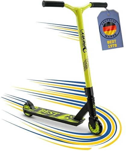 Best Sporting Scooter Erwachsene I Kick-Roller aus leichtem Aluminum I Trick-Roller für Erwachsene I Tretroller mit Rollengröße 100 mm I stilvoller Stunt-Scooter Erwachsene