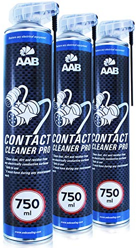 AABCOOLING Contact Cleaner PRO 750ml - Värdepaket - 3 st - Snabbtorkande, Icke-Ledande Avfettningsmedel för Elektronik, Kretskortsrengöring, Konserveringsmedel för Elektronikkomponenter