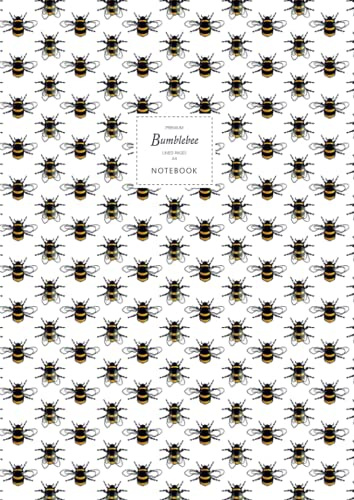 Bumblebee Notebook - Lined Pages - A4 - Premium: (White Edition) Fun notebook 192 lined pages (A4 / 8.27x11.69 inches / 21x29.7cm)
