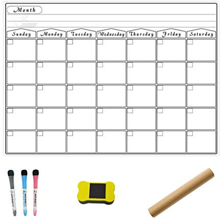 GUMEI A3 Magnetischer Monatsplaner Whiteboard-Kalender Kühlschrankmagnet Löschbare Nachricht