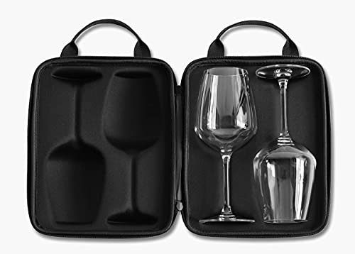 viinocase - 2 Gläser to go ++ 2 hochwertige Weingläser im Schutzcase perfekt verpackt für Picknick, Camping & Weinmomente unterwegs
