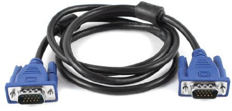 Ruilogod PC COMPUTADORA 15PIN VGA VGA A MAYO M/M Adaptador de cable de 1,5 metros de longitud