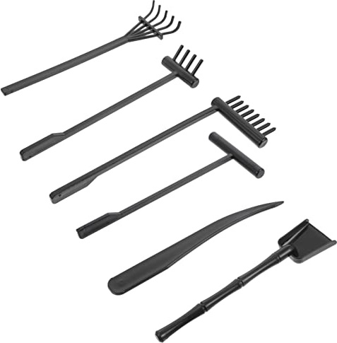 NUOBESTY 6 Stück Mini- Zen- Gartenharken Meditationssand Zen- Gartenger?te - Kunststoff - Garten- Kit Fidget- Spielzeug - Gartenzubeh?r für Heimbürotisch