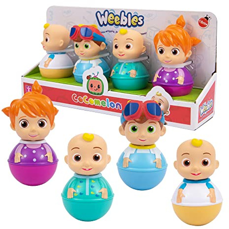Weebles, 4 Cocomelon Characters, Culbuto, Early Learning Toy, Toy for Children from 1 Year, Gioch I Preziosi, WEC01