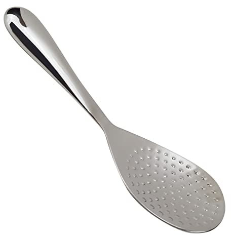 EIKS Edelstahl-Reispaddel-Löffel, antihaftbeschichtet, für Reis, Kartoffelbrei, Salate, für Küche, Zuhause, Restaurant, Servieren – 20,3 cm lang