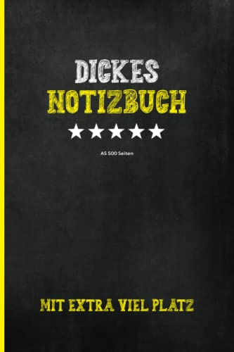 Dickes Notizbuch A5 500 Seiten: Cooles Notizbuch mit extra vielen Seiten für Notizen das linierte Buch als Geschenk Idee für Männer ein Tagebuch und Schreibbuch mit Seitenzahl und Inhaltverzeichnis