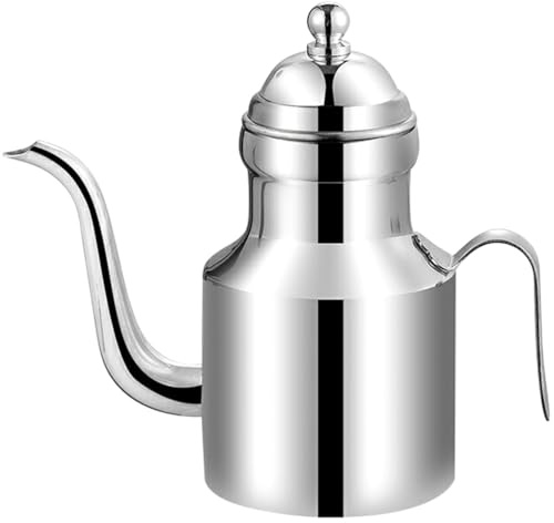 YARNOW Edelstahl Ölbehälter Mit Ausgießer Multifunktionale Fettkanne Für Küche Speckfett Aufbewahrung Öl Lagerbehälter Mit Deckel Und Sieb Rostfreier Stahl Küchenmust-Have Für Kochöl Und