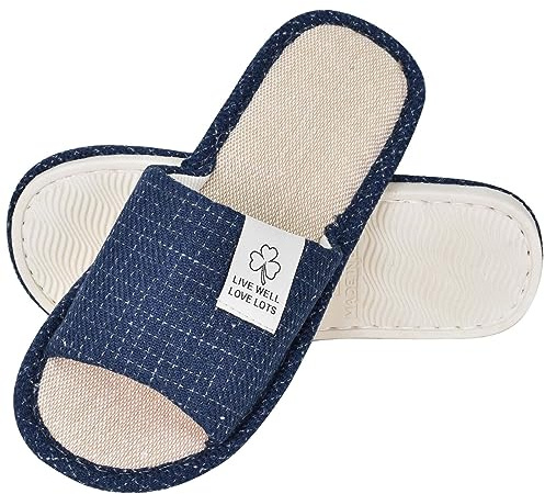 Colexy Zapatillas de Estar por Casa Hombre Mujer Antideslizantes Pantuflas Super Suaves De Secado Rápido Zapatillas de Invitados Interior Slippers Primavera Verano Pantuflas de Hotel Spa