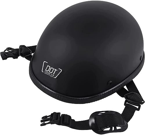 Rétro Moto Casco A Scodella ECE DOT Omologato, Moto Mezzo Casco Scooter, Nero Motociclo Casco Mezzo, Vintage Caschi Da Moto, Caschi Jet Per Scooter Chopper Cruiser ( Color : A , Size : XXL=(63cm) )
