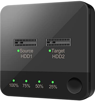 2 Bay M.2 SATA Clone Docking Station,SSD Duplicator Support One- Key System Disk Copy Function,Type C to SATA SSD External Hard Drive Enclosure for B + M Key