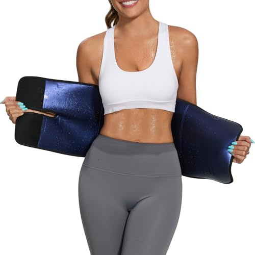 Jueachy Fascia Addominale Uomo Donna: Cintura Fascia Addominale Dimagrante Regolabile - Bruciatore Calorico Effetto Sauna Brucia Grassi - Aumenta Intensità Aerobica Facile da Pulire Nero