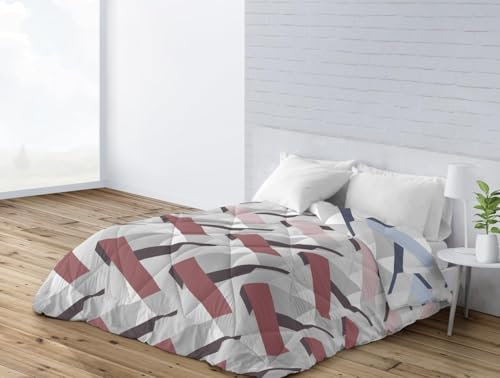 Bettdecke 200x220 Ohne Bezug Nutzbar, Abstrakter Liniendruck Bettdecken Waschbar Ganzjahresdecke Kunst 4 Jahreszeiten Steppdecke, Bettzeug Microfaser mit 2 Kissenbezug für Sommer Winter Doppelbett