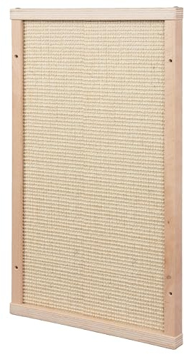 Kratzbaumland Premium-Kratzbrett aus Buchenholz mit austauschbarem Sisalteppich, nachhaltig, wandmontage für Katzen, extrabreit (70 cm - Sisal Natur)