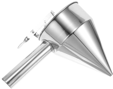 Generic Outdoor Camping Funnel Camping Cookware Pancakes Baking Tools Funnel for Cakes Bakery Pancake Syrup Dispenser Confectionery Dispenser Silver Stainless Steel
