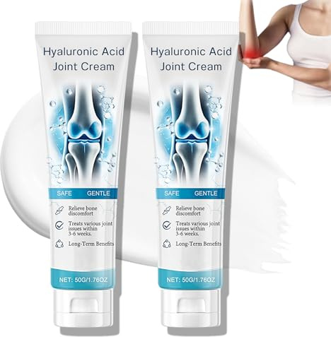 joint Relief Cream for Muscle & Joint Pain Relief, Fast-Acting Care Gel with Mentha Suaveolens Leaf and Hyaluronic Acid, Soothe & Support Muscle, Back, Neck Discomfort