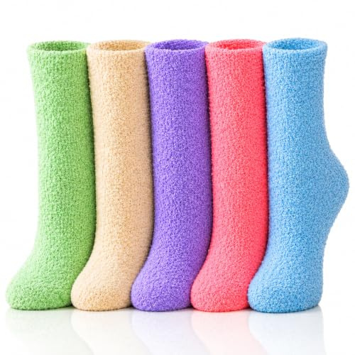 Hisonwel Calzini fuzzy per le donne Calzini per dormire a casa in peluche in microfibra morbida calda invernale