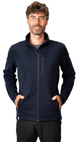 ALPIN LOACKER Merino Jacke Herren I Merinowolle Baselayer für Outdoor Sport und Freizeit I Wolljacke und Ski Midlayer