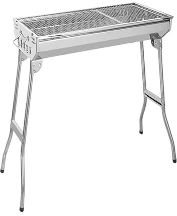 F Fityle Barbecue Pliable de Bois pour Camping, en métal, pour l'extérieur, pour la pêche, la Maison et Le Jardin, L