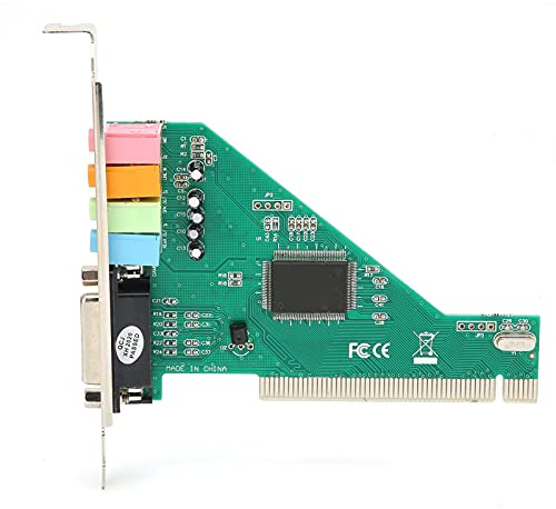 RASTKY Tarjeta de Sonido PCI de 4 Canales 120dB Playback Duplex Accesorio con Chip CMI8738 para 98 8738 5.1 Tarjeta de Sonido Interna